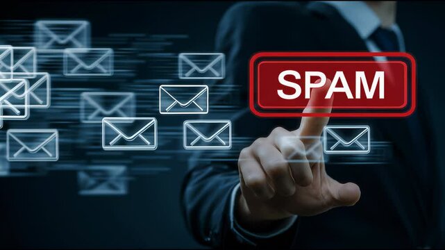 User interacts with digital spam filter