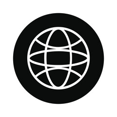 Globe icon - Circle filled