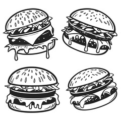 Happy Cheesy Burger day with a Cheesy Only Banner on a Blue Background