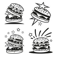 Happy Cheesy Burger day with a Cheesy Only Banner on a Blue Background