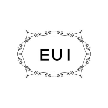EUI Letter Initial Logo Design Template Vector Illustration