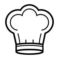 Cooking Hat Line Art Icon 