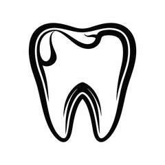 Minimal  Tooth Decay Vector Icon