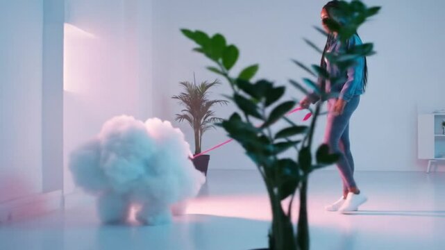Woman Walks a CloudDog