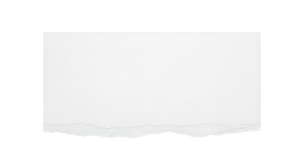 Illustration of isolated on transparent background, a torn piece of paper reveals a rough edge and a blank canvas for creativity
