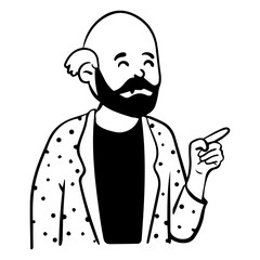 Cartoon illustration person businessman vector