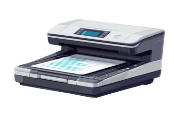 Preparing critical documents for a big meeting the trusty office scanner hums capturing every on transparent background