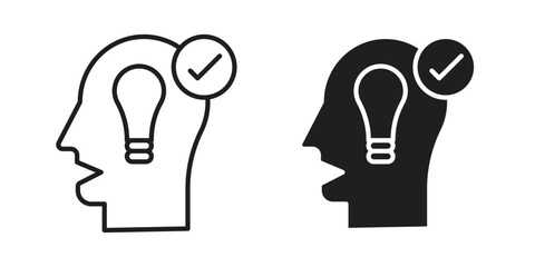 Understand icon, outline vector sign, linear and solid style pictogram isolated on white.