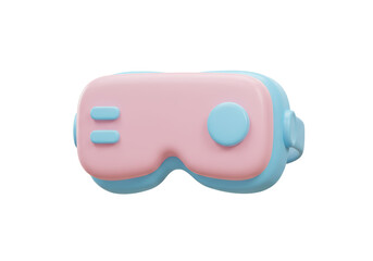 Isolated Cartoon VR Goggles in Pink and Blue