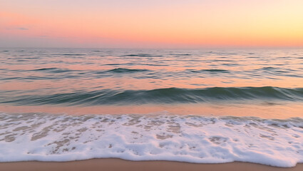 Ocean Calm – Gentle waves and a pink sunset