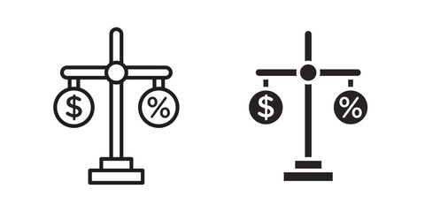 Taxes icon, outline vector sign, linear and solid style pictogram isolated on white.