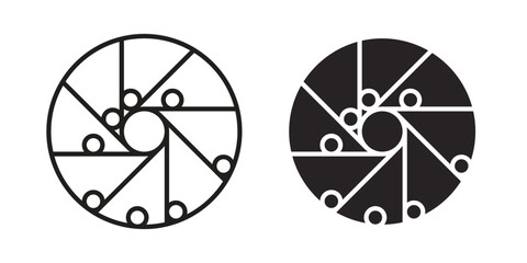 Perpetual motion icon, outline vector sign, linear and solid style pictogram isolated on white.