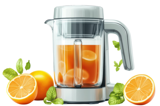 Capturing the zest of morning oranges juiced to perfection a refreshing start in a transparent on transparent background