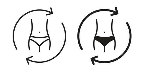 Metabolism icon, outline vector sign, linear and solid style pictogram isolated on white.