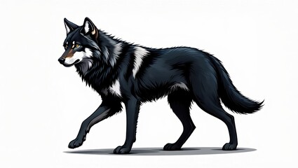 Fototapeta premium black dog isolated on white