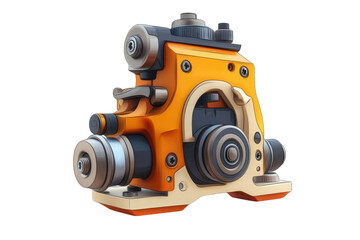 An intricate machine a testament to engineering excellence embodying mechanical innovation on transparent background