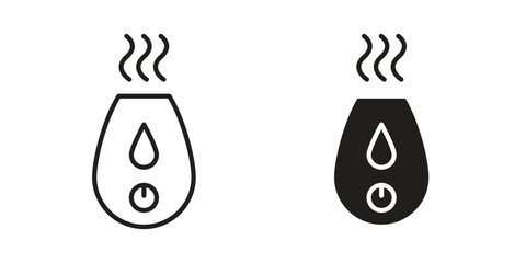 Humidifier icon, outline vector sign, linear and solid style pictogram isolated on white.