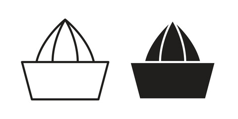 Hand Juicer icon, outline vector sign, linear and solid style pictogram isolated on white.