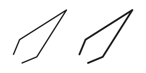 Eyebrow tweezers icon, outline vector sign, linear and solid style pictogram isolated on white.