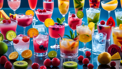 colorful cocktail party