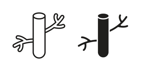 Blood vessel icon, outline vector sign, linear and solid style pictogram isolated on white.