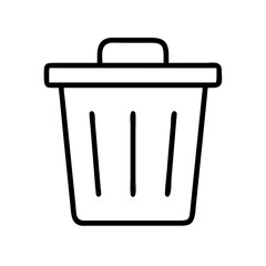 Vector graphic of a trash can garbage bin waste container recycle bin for design and illustration