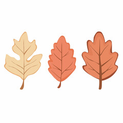 Obraz premium Minimal autumn leaf clipart set with bold natural shapes, perfect for branding handmade products, fall gift packaging, and organic seasonal collections