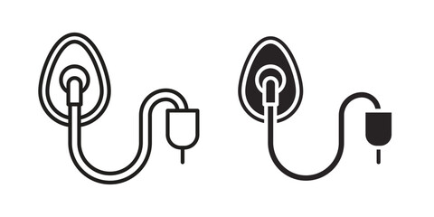 Anesthesia icon, outline vector sign, linear and solid style pictogram isolated on white.