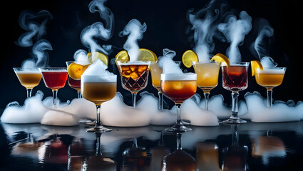 glass of champagne and two glasses