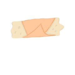 Folded Pastry Cookie &ndash; Cartoon-Style Traditional Biscuit Vector