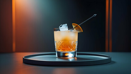 glass of cola with ice