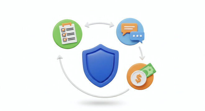 Shield protecting exchange of information, regulation checklist and payment process