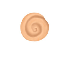 Light Spiral Butter Cookie Illustration – Hand Drawn Sweet Snack