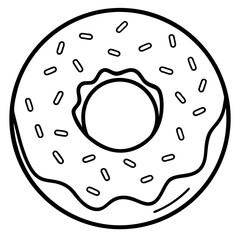 Tasty Donut Flat Icon Design 
