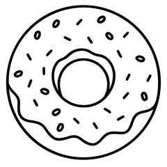 Tasty Donut Flat Icon Design 