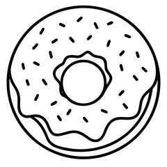 Tasty Donut Flat Icon Design 