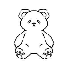 hand-drawn teddy bear vector clipart