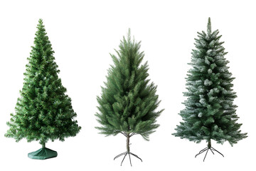 Comparison of three types of artificial christmas trees