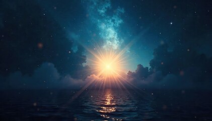 Soft Light Emanating from Dark Abstract Background Spiritual Enlightenment and Inner Peace