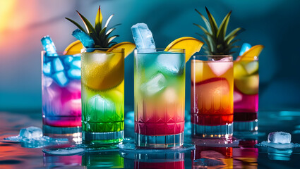 colorful cocktail in the bar
