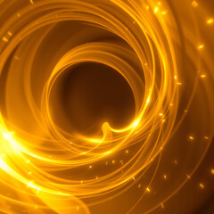 Golden light abstract whirl effect