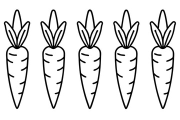 One-Line Carrot Icons Vector Art Bundle