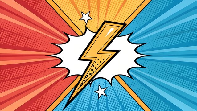 lightning power cartoon vector background thunder