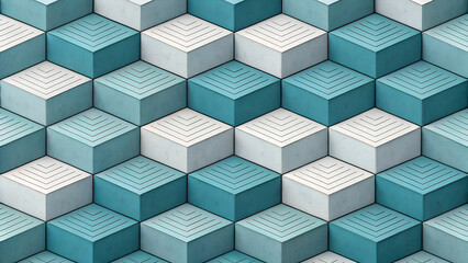 Abstract geometric  cube pattern in isometric style. Great for tech backgrounds, modern design, and digital art.