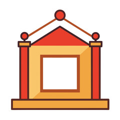 Art Gallery Frame  Vector AI Line Art for Creative Heritage and Cultural Projects