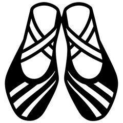 Ballet Shoes  Vector AI Line Art for Creative Heritage and Cultural Projects