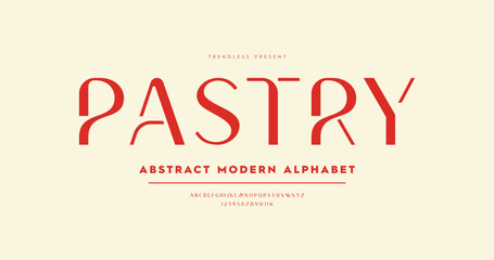 Pastry: a stylish vintage serif font with a luxurious minimal touch. Complete with ligatures, numerals, and full alphabet. Perfect for upscale branding, fashion look books, and packaging design. © Haqqani Slab
