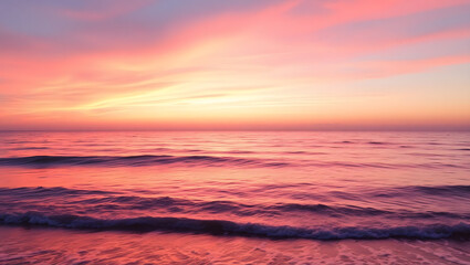 Ocean Calm – Gentle waves and a pink sunset