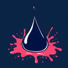 Splashed stain drop vector