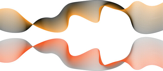 Minimalist Orange Wavy Stripes on White Canvas – Elegant Vector Background for Web and Print Use